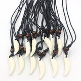 12pcs Wolf Tooth Charms Acrylic Teeth Pendants Necklaces Men Women