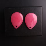 12pcs Rose Pink Jades Pendant Natural Stone Jaspers Necklace Pendants
