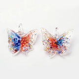 12pcs Lampwork Butterfly Pendants for DIY Jewelry Making