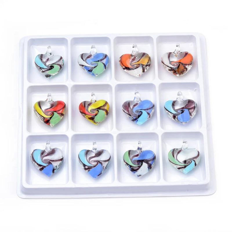 12pcs Lampwork Butterfly Pendants for DIY Jewelry Making