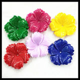 12pcs Flower Beads 30mm Middle Hole DIY Jewelry Findings Various Colors