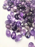 12pcs 10x14mm Faceted Drop Natural Amethysts, Rose Quartzs Stone Beads Pendants
