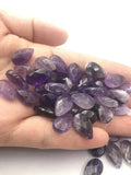 12pcs 10x14mm Faceted Drop Natural Amethysts, Rose Quartzs Stone Beads Pendants