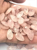 12pcs 10x14mm Faceted Drop Natural Amethysts, Rose Quartzs Stone Beads Pendants