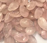 12pcs 10x14mm Faceted Drop Natural Amethysts, Rose Quartzs Stone Beads Pendants