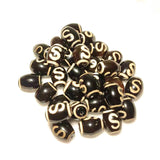 12pcs/lot 12*16mm Agate Beads Black/White Money Hook Totem DZI Beads