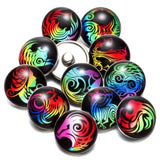 12 Constellation Zodiac Glass Snap Button Charm for 18mm Snaps Bracelet