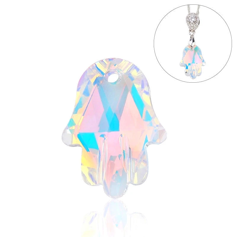 12pcs 14x18mm Crystal Charms Hand Pendant Palm Beads Gems Rhinestones