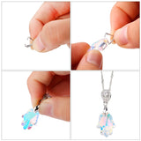 12pcs 14x18mm Crystal Charms Hand Pendant Palm Beads Gems Rhinestones