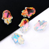 12pcs 14x18mm Crystal Charms Hand Pendant Palm Beads Gems Rhinestones