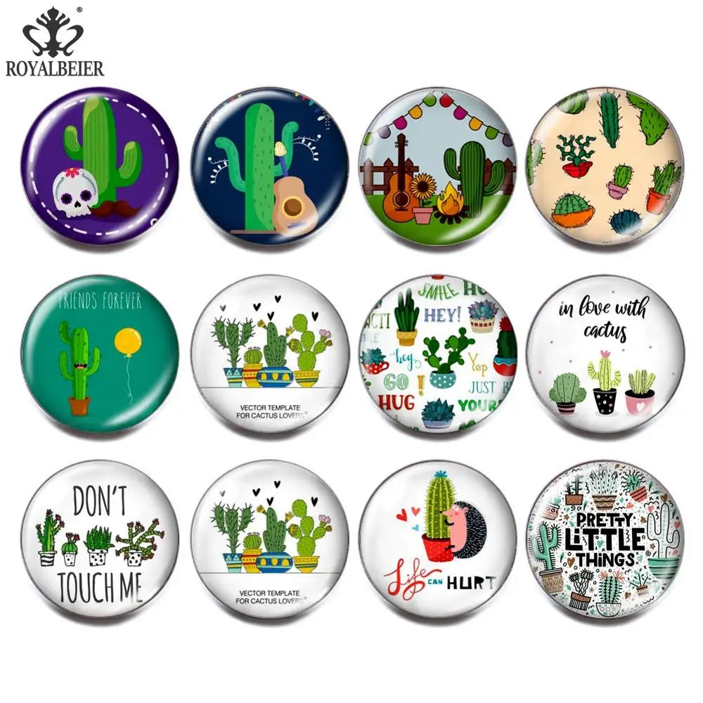 12pcs Vintage Animal Pets Glass Snap Buttons for Bracelets