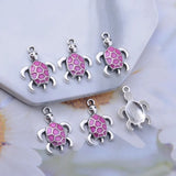 12pcs/lot 20*15mm Enamel Tortoise Charms Earring Pendant Jewelry Components