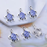 12pcs/lot 20*15mm Enamel Tortoise Charms Earring Pendant Jewelry Components