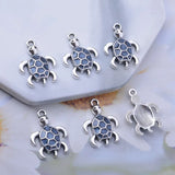 12pcs/lot 20*15mm Enamel Tortoise Charms Earring Pendant Jewelry Components
