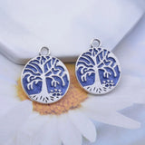 12pcs Tree of Life Charm 20*24mm Enamel Pendant Jewelry Findings