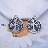 12pcs Tree of Life Charm 20*24mm Enamel Pendant Jewelry Findings