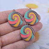 12pcs Antique Copper Lollipop Charm Jewelry Findings Enamelled Peadant