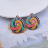 12pcs Antique Copper Lollipop Charm Jewelry Findings Enamelled Peadant