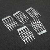 12pcs 5 Teeth Metal Comb 26*39mm High Plated Hair Comb DIY Hair Accessories