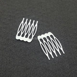 12pcs 5 Teeth Metal Comb 26*39mm High Plated Hair Comb DIY Hair Accessories