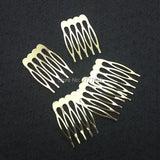 12pcs 5 Teeth Metal Comb 26*39mm High Plated Hair Comb DIY Hair Accessories