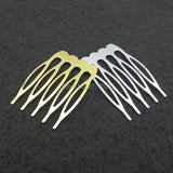 12pcs 5 Teeth Metal Comb 26*39mm High Plated Hair Comb DIY Hair Accessories