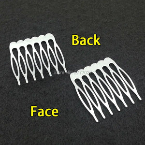 12pcs 7 teeth Metal comb 40*33mm Hair Comb