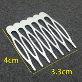 12pcs 7 teeth Metal comb 40*33mm Hair Comb