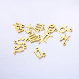12pcs Stainless Steel Zodiac Charms Constellations For DIY Bracelet