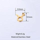 12pcs Stainless Steel Zodiac Charms Constellations For DIY Bracelet
