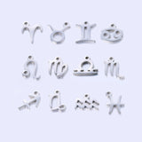 12pcs Stainless Steel Zodiac Charms Constellations For DIY Bracelet