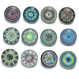 12pcs Exotic Pattern Charms 18mm Glass Snap Button DIY Bracelet Snaps KZ0364