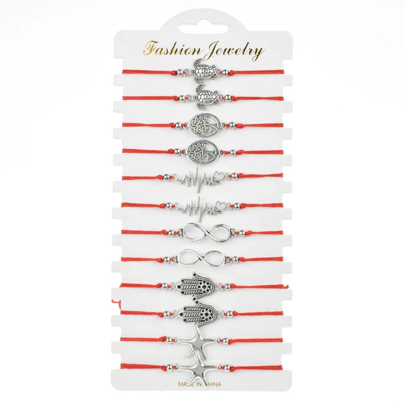 Bohemia Red Rope Chain Bracelet Tree of Life Infinity Love