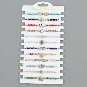 Boho Braided Rope Bracelet Evil Eye Hand Jewelry