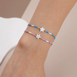 Bohemian Star Seed Beads Charms Bracelet for Women Colorful Crystal Bead