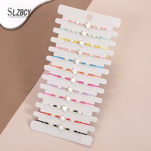 Bohemian Star Seed Beads Charms Bracelet for Women Colorful Crystal Bead