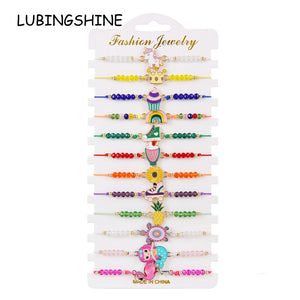 12pcs Cartoon Unicorn Flamingo Bracelet for Girls, Kids Jewelry