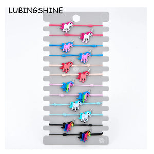 Cartoon Unicorn Skull Tree of Life Charm Bracelet for Kids