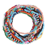 12pcs Colorful Seed Beads Charm Bracelets Women Rainbow Anklet