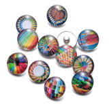 12pcs Colorful Pencil Glass Snap Button DIY Bracelet Charms KZ0201
