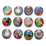 12pcs Colorful Pencil Glass Snap Button DIY Bracelet Charms KZ0201