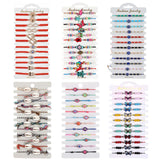Crystal Shell Rope Bracelet Set Butterfly Skull Evil Eye Bracelets for Women