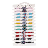 Crystal Shell Rope Bracelet Set Butterfly Skull Evil Eye Bracelets for Women
