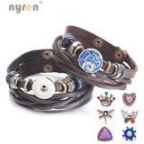 12pcs Dog Cibotium Barometz Glass Snap Button Fit Bracelet Snaps KZ0370