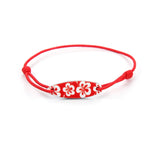 Enamel Rainbow Charms Braided Bracelet Yoga Anklet Gift
