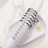 12pcs Football Sports Bracelets Youth Style Adjustable Braided Rope Cuffs