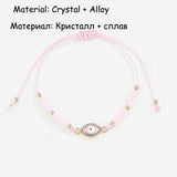 Evil Eye Elastic Bracelet Hand Braided Beaded Adjustable Mal De Ojo Bracelet