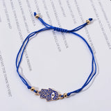 12pcs Fatima Hand Charm Bracelet Set for Women Couples Girl Seed Bead Jewelry
