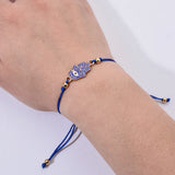 12pcs Fatima Hand Charm Bracelet Set for Women Couples Girl Seed Bead Jewelry