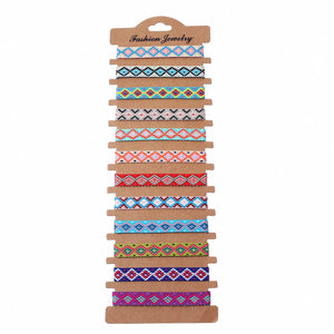 12pcs Bohemia Couple Bracelets For Women Men Boho Bangle&Pulsera Jewelry